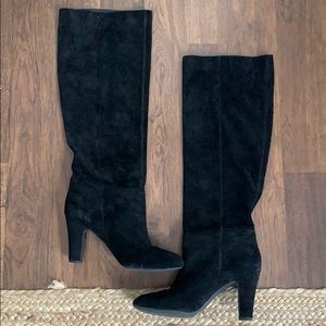Jessica Simpson Black Suede to the knee boots